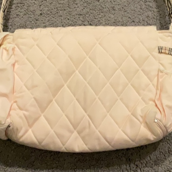Final Sale! Burberry Vintage Y2K Baby Pink Nova Check Quilted Diaper Bag w Pad - Picture 15 of 15